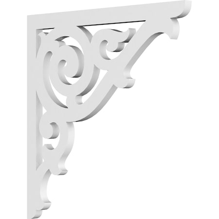 Ekena Millwork Athens Architectural Grade PVC Bracket, 5/8"W X 14"D X 14"H BKTP01X14X14AT